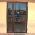 Porta blindata a 2 ante con maniglione antipanico